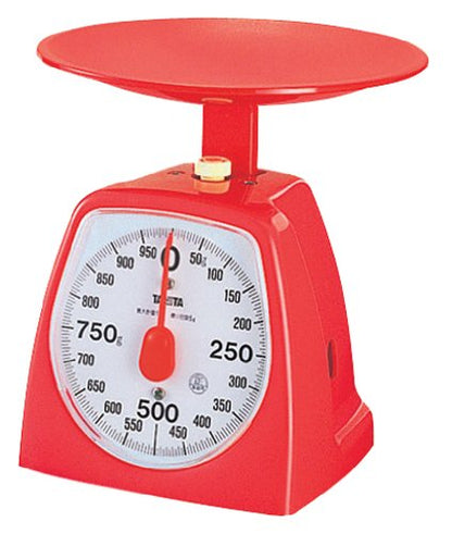  Analog Cooking Scale, 2.2 Lbs (1 Kg), Red, 1439-1kg