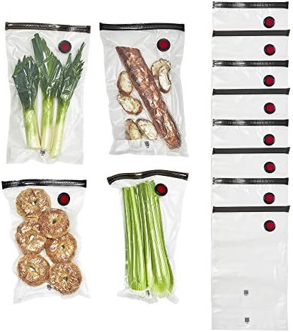 Zwilling Fresh & Save Set 30-pc Vacuum Sealer Bag For Food, 1/2 Gallon, Sous Vide Bag, Reusable Food Storage Bag For Meal Prep, Reusable Snack Bags, Dishwasher Safe, Small, Clear