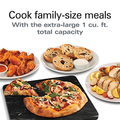  Sure-Crisp Digital Air Fryer Countertop Toaster Oven, 1500W, Fits 12” Pizza 6 Slice Capacity, Temperature Probe, Stainless Steel (31243)