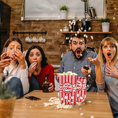  100 Pcs Paper Popcorn Bags, 2 Oz Popcorn Container Red And White Concession Stand Supplies Movie Theme Party Supplies Popcorn Holder