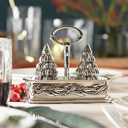  Snow Berry Salt & Pepper Caddy, 2.60 LB, Metallic