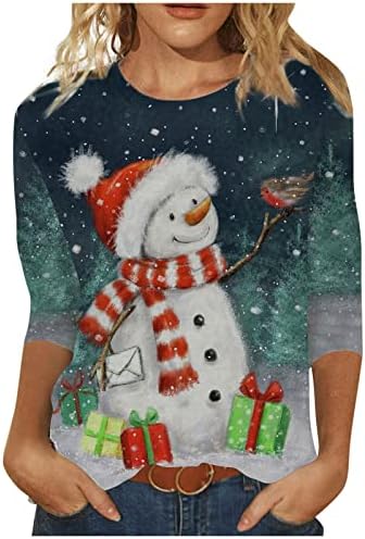  Sweatshirts For Women Loose Fit Cute Loose Tops Sweatshirts Long Sleeve Fashion Christmas Print Pullover Top Fall