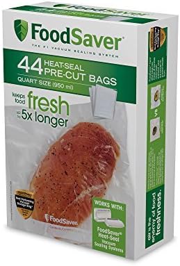 FoodSaver OodSaver FSFSBF0226-FFP 1-Quart Precut Heat-Seal Bags, 44 Count, Frustration-Free -Packaging,Frustration-Free -Packaging