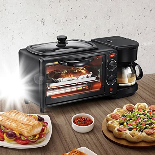  MBJ Bread Maker 3 In 1 Breakfast Making Machine Mini Drip Coffee Maker Bread Pizza Oven Frying Pan Toaster Breakfast Machine