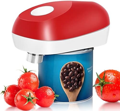  Electric Can Opener, No Sharp Edge Can Opener, Open Your Cans With A Simple Push Of Button, Food-Safe And Battery Operated Can Opener, Kitchen Gifts For Arthritis And Seniors