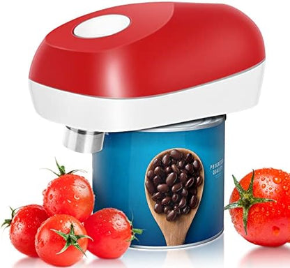  Electric Can Opener, No Sharp Edge Can Opener, Open Your Cans With A Simple Push Of Button, Food-Safe And Battery Operated Can Opener, Kitchen Gifts For Arthritis And Seniors