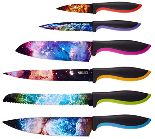  Osmos Kitchen Knife Set In Gift Box - Color Chef Knives - Cooking Gifts For Husbands And Wives, Unique Wedding Gifts For Couple, Birthday Gift Idea For Men, Housewarming Gift New Home For Women
