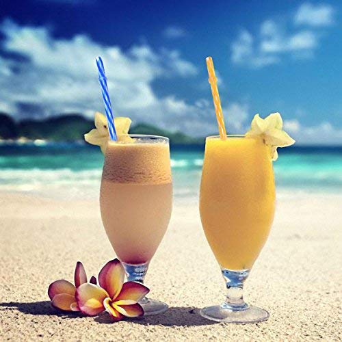  25 Pieces Reusable Plastic Straws. BPA-Free, 9 Inch Long Drinking Transparent Straws Fit For Mason Jar, Yeti Tumbler, Cleaning Brush Included