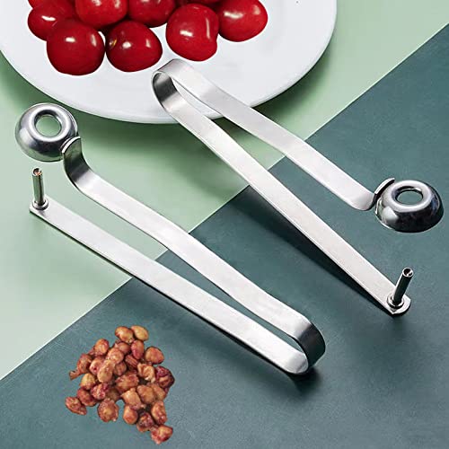  2PCS Cherry Pitter Tools, Cherry Seed Core Remover Olives Pitter Tool, Stainless Steel Cherries Corer, Great For Cherry, Jujube, Red Date, Hawthorn Or More