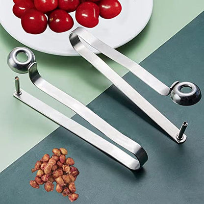 2PCS Cherry Pitter Tools, Cherry Seed Core Remover Olives Pitter Tool, Stainless Steel Cherries Corer, Great For Cherry, Jujube, Red Date, Hawthorn Or More