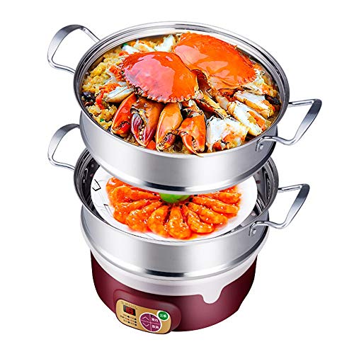  HYDZQ 304 Stainless Steel Slow Cooker Food Steamer Pot Food Warmer Electric Steamer Food Warmer