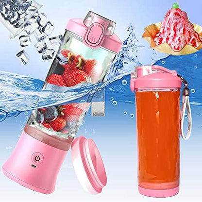  Blend 2 Portable Blender For Shakes And Smoothies,20oz Travel Juice Blender Cup, Baby Food Crush Ice Frozen Mixing With 6 Blades 4000mAh Rechargeable Battery,for Home, Travel, Office (Light Blue)