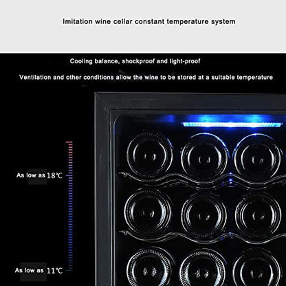  ATAAY 28 Bottle Compressor Wine Cooler Refrigerator Freestanding Quiet Operation Wine Fridges Cellar Digital Touch Display Anti Light Finish Auto-Defrost Double-Layer Glass Door