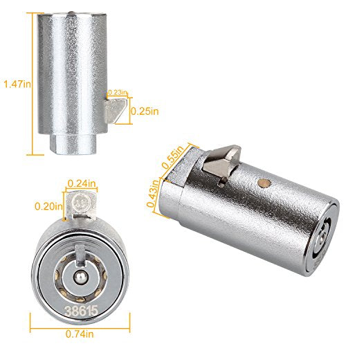  2 Pack High Security Vending Machine Key, Soda Machine Lock For Coke Machine, Pepsi Machine, Snack Machine, Candy Machine, Keyed Different
