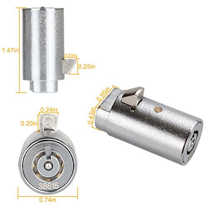  2 Pack High Security Vending Machine Key, Soda Machine Lock For Coke Machine, Pepsi Machine, Snack Machine, Candy Machine, Keyed Different
