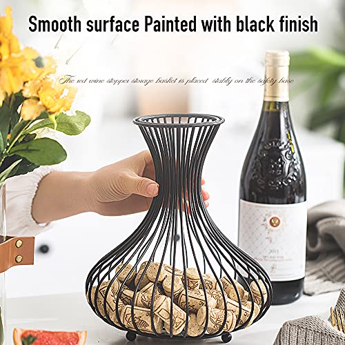  Wine Cork Holder,Cork Storage Display Wine Stopper Table Cork Container For Decoration(Matte Black)