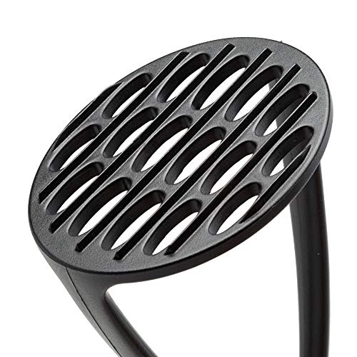  Potato Masher Sturdy And Heat Resistant, Safe For Non-Stick Cookware, Soft Grip Nylon Gadget, Black
