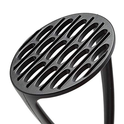  Potato Masher Sturdy And Heat Resistant, Safe For Non-Stick Cookware, Soft Grip Nylon Gadget, Black