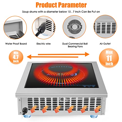  Induction Cooktop, Commercial Electric Stove 3500W 240v Commercial Induction Cooktop Hot Plate For Cooking Portable Electric Stove For Kitchen Home School & Restaurant