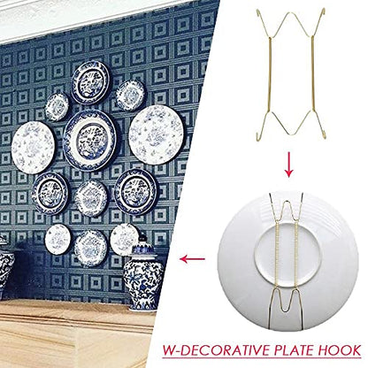  Wall Display Plates Hanger 7Sizes Stainless Steel Decorative Wire Plate Hangers Holder For The Wall Home Decoration