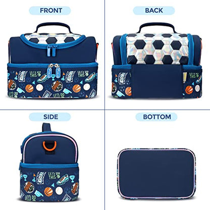  Kids Lunch Bag,Insulated Lunch Box For Girls Boys,Lunch Bag Toddler Teen,School Daycare Cute Travel Bags