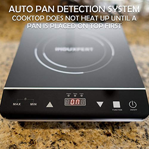  Portable Induction Cooktop 1800W With Power, Temperature And Timer Setting - (Only Compatible With Magnetic Cookware) - Electric Cooktop With Single Induction Burner