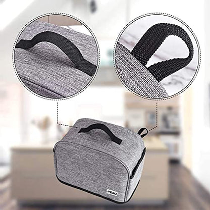  2 Slice Toaster Cover With Two Pockets For Storing Knife,Grey
