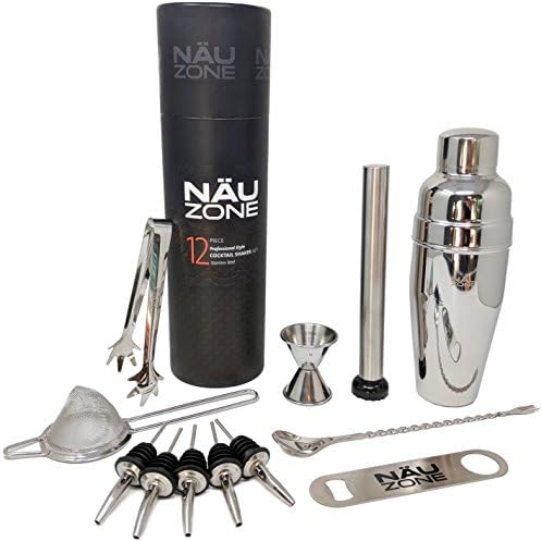  Professional Bartending Kit (12 Piece) | Cocktail Shaker Set | Bar Set With Elegant Stainless Steel Large 30 Oz. Cocktail Shaker - Premium Mixology Bartending Kit | Deluxe Gift Packaging