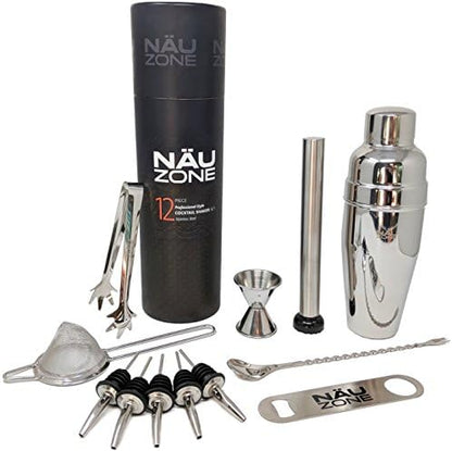  Professional Bartending Kit (12 Piece) | Cocktail Shaker Set | Bar Set With Elegant Stainless Steel Large 30 Oz. Cocktail Shaker - Premium Mixology Bartending Kit | Deluxe Gift Packaging