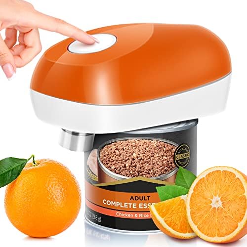  Electric Can Opener, No Sharp Edge Can Opener, Open Your Cans With A Simple Push Of Button, Food-Safe And Battery Operated Can Opener, Kitchen Gifts For Arthritis And Seniors