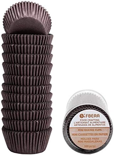  Fbera Natural Odorless Cupcake Liners Standard Greaseproof Paper Muffin Baking Cups 200-Count, Natural Color