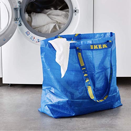  IKEA Frakta Medium Shopping Bags 4 Pack 10 Gal Blue Tote Multi Purpose Durable Material