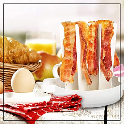  Microwave Bacon Cooker Bacon In Your Microwave Splatter-Proof & Mess-Free Design Pour The Grease Right Out For Easy To Clean Crispy Bacon