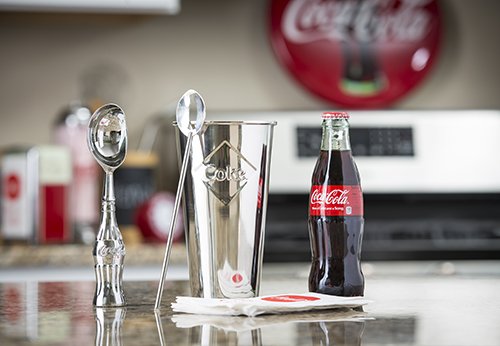  Craft Coca-Cola CC308 Ice Cream Scoop With Contour Bottle Handle And Chrome Plated Metal, Red