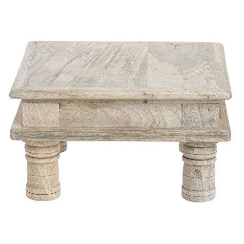  ® Buffet Riser Square Mango Wood Table Riser - 8 2/3"L X 8 2/3"W X 5"H