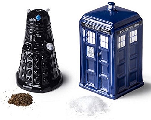  Doctor Who TARDIS Vs Dalek Salt And Pepper Shaker - BBC Licensed