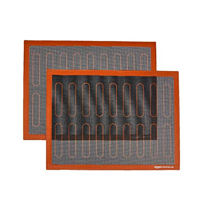  Silicone Non-Stick Eclair Baking Mat, Reusable, Easy To Clean, 15.7 X 11.8-Inches, 2-Pack