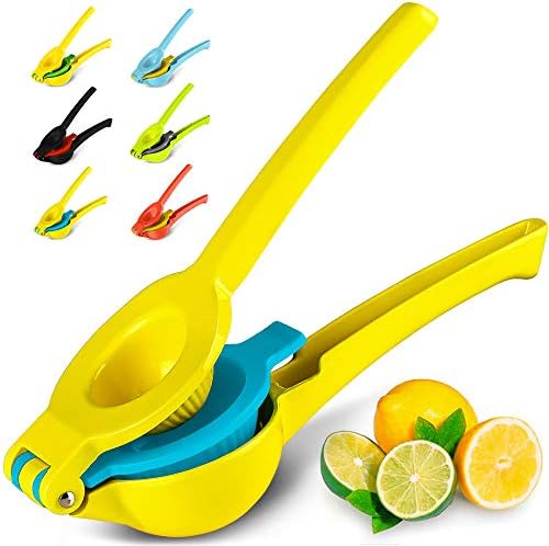  Metal 2-In-1 Lemon Lime Squeezer - Hand Juicer Lemon Squeezer - Max Extraction Manual Citrus Juicer