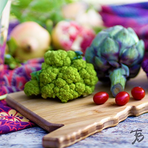  Connecticut State Shaped Serving & Cutting Board, Natural Bamboo