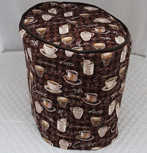  Cotton Cover Compatible With Keurig Coffee Brewing System (Little K, Blue Floral)