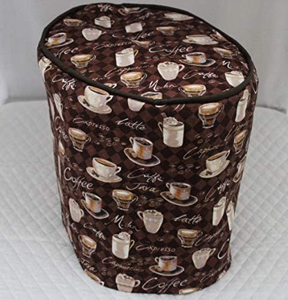  Cotton Cover Compatible With Keurig Coffee Brewing System (Little K, Blue Floral)