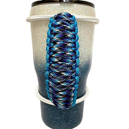  Creating Unique Designs Handmade Elastic Tumbler Handles 20 30 32 40 Oz (Handle Only) (Turquoise White Mt Camo)