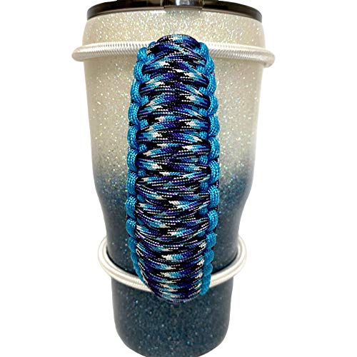  Creating Unique Designs Handmade Elastic Tumbler Handles 20 30 32 40 Oz (Handle Only) (Turquoise White Mt Camo)