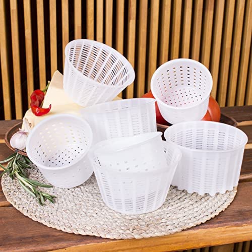  7 Items Cheese Making Kit | Variouse Cheese Molds 0.25-0.6 Kg For Soft Cheeses (7). Cheesemaking From Cow And Goat Milk. Cheese Making Supplies
