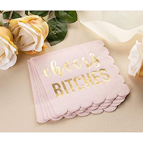  Bachelorette Party Supplies, Paper Napkins (Pink, 50-Pack)