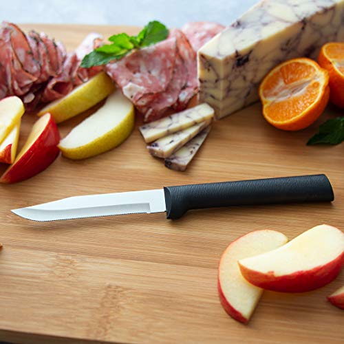  Ada Cutlery Sensational Serrations 3-Piece Kitchen Knife Set Blades Steel Resin, Black Handle