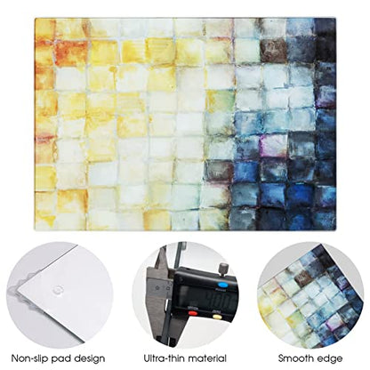 Glass Cutting Board, 16 * 12 Inch Set Of 1 Tempered Glass Cutting Board, Decorative Square Marble Chopping Board For Kitchen, Scratch, Heat, Shatter Resistant Cutting Mat (Mosaic)