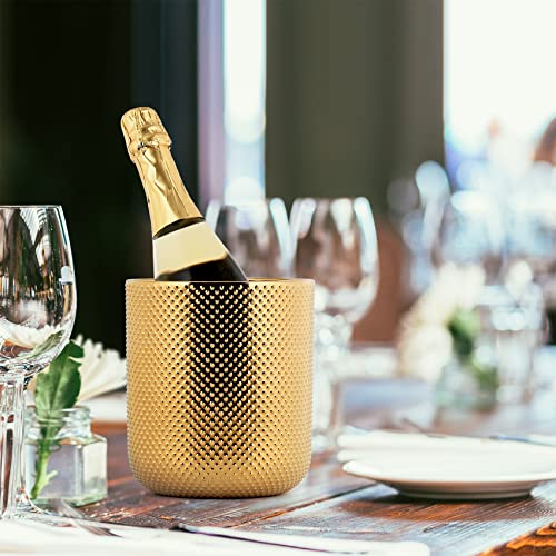  Ceramic Utensil Holder For Kitchen Counter, Cooking Utensil Holder, Gold Utensil Holder For Countertop, 5.1 W X 6.6 H Inches