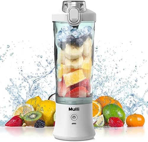  Portable Blender,Personal Blender For Shakes And Smoothies,Rechargeable Mini Mixer, 20 Oz With Travel Lid For Home/Kitchen/Gym