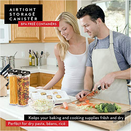  Pasta Storage Containers For Pantry Airtight - 2 Pc Spaghetti Container Storage - Ideal For Spaghetti & Noodles, Kitchen Pantry Organization And Storage - Keeps Food Fresh & Dry